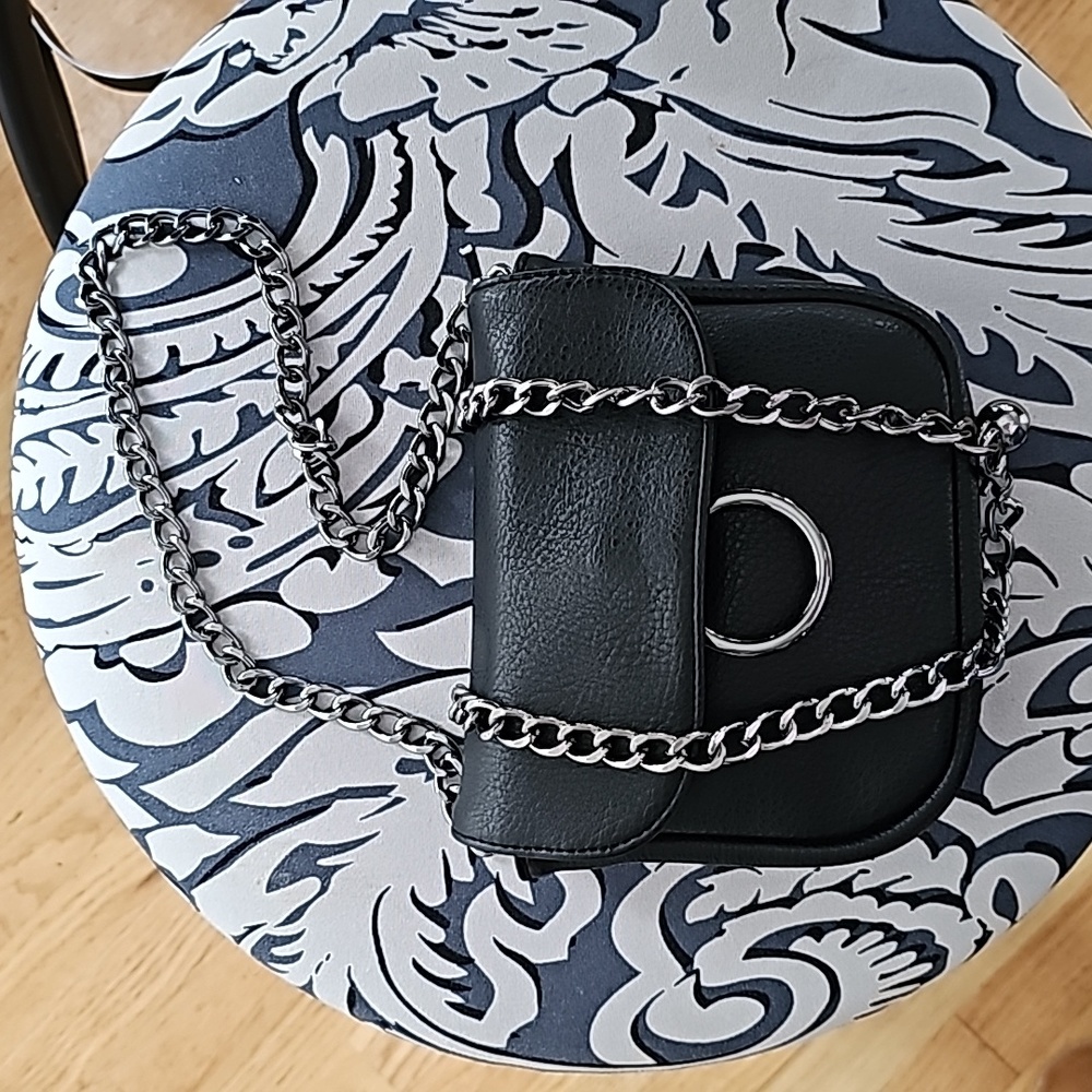 Black Pebbled Convertible Crossbody